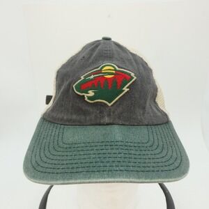 Minnesota Wild NHL Hockey Mesh Trucker Hat Cap Green Charcoal Adjustable